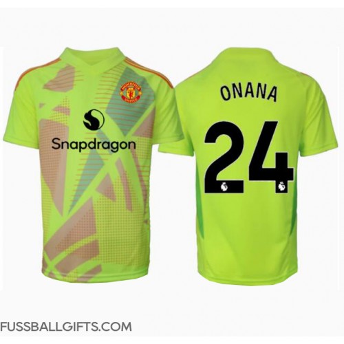Manchester United Andre Onana #24 Torwart Fußballbekleidung Auswärtstrikot 2024-25 Kurzarm